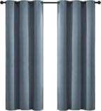 Yakamok Room Darkening Curtains 42x72 inch Length Stone Blue-Living Room | 2 by Yakamok