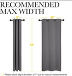 NICETOWN Noise Reducing Blackout Curtains 84" Long - Image 7