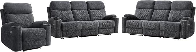 HAOMARKETS 3-Piece Power Recliner Sofa Set - Image 8