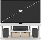 Furinno Turn-N-Tube TV Stand, 3-Tier Open Frame Rectangular Entertainment Center - Image 3