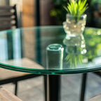 16" Round Tempered Glass Table Top by Unknown