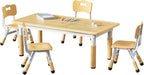 Brelley Kids Table and 4 Chairs Set, Height Adjustable Toddler Table and Chair by GrowwithYourKids