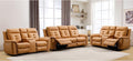 ANJ 3-Piece Faux Leather Power Recliner Sofa Set by ANJ