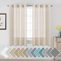 H.VERSAILTEX Linen Curtains Nickel Grommet Natural Linen Semi-Sheer Curtains 2 by HVERSAILTEX