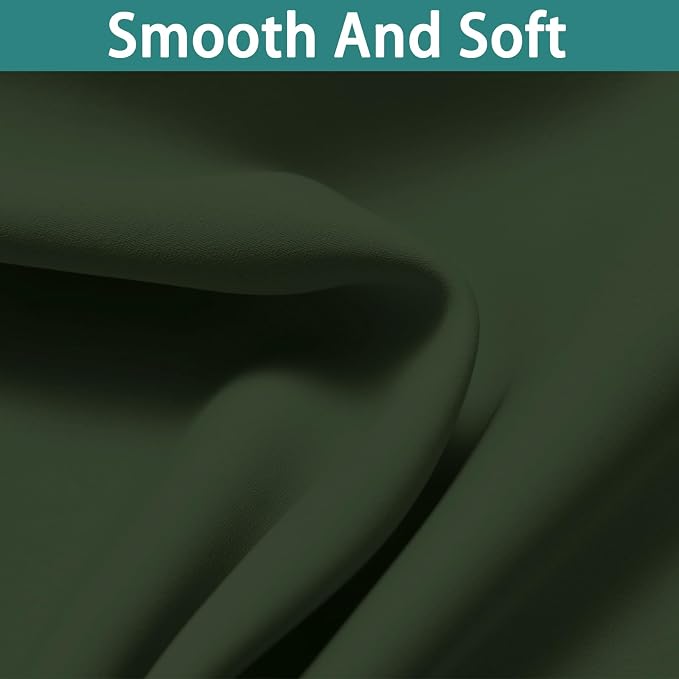 Yakamok Greyish Green 100% Blackout Curtains 84 Inches Long 52" Wide, 2 Thick - Image 8