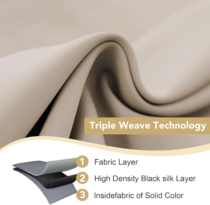 H.VERSAILTEX Thermal Insulated Blackout Window Panels Microfiber - Image 3