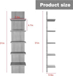 Homaterial 5 Tier Wall Shelf, Floaing Lack Shelf - Image 3