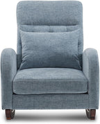 VINGLI Chenille Low Seat Nursery Rocking Chair, Upholstered Comfy Rocker Glider - Image 7