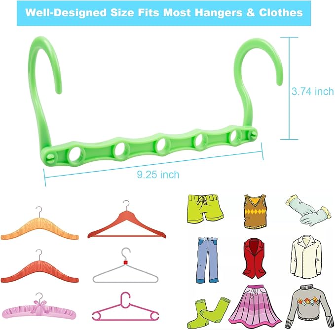 DUCOO Space Saving Hangers 10 Pack, Heavy Duty Magic Cascading Hanger Organizer - Image 6