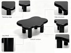 40" Cloud Coffee Table with 4 Round Table Legs, Modern Irregular Center Table - Image 7