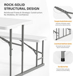 VINGLI Folding Picnic Table and Bench Set - Image 5