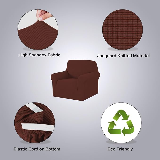 H.VERSAILTEX Stretch Chair Slipcover Sofa Cover Furniture Protector Cover High - Image 4