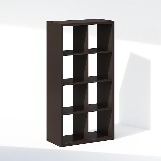 Furinno Simple Cube Storage Organizer, 8-Cube Display Shelf, Open Back Shelving - Image 6