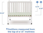 Delta Children Folding Portable Mini Baby Crib - Image 9