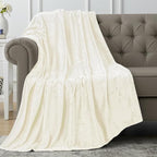 Utopia Bedding Ultra Soft Fleece Bed Blanket Throw Size Ivory | Microfiber by UTOPIABEDDING