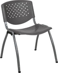Flash Furniture HERCULES Series 880 lb. Capacity Gray Plastic Stack Chair by FlashFurniture