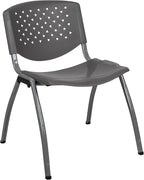 Flash Furniture HERCULES Series 880 lb. Capacity Gray Plastic Stack Chair by FlashFurniture