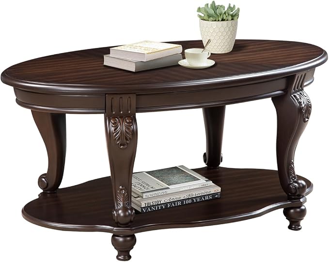 LKTART 42" Vintage Oval Coffee Table by LKTART