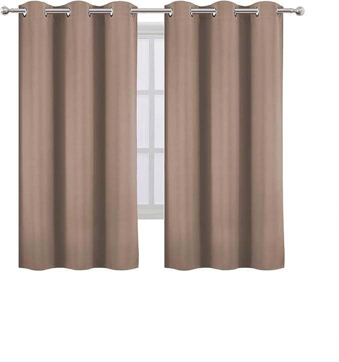 Cappuccino Blackout Curtains 34 x 63 Inch Length/Set of 2 Curtain - Image 2