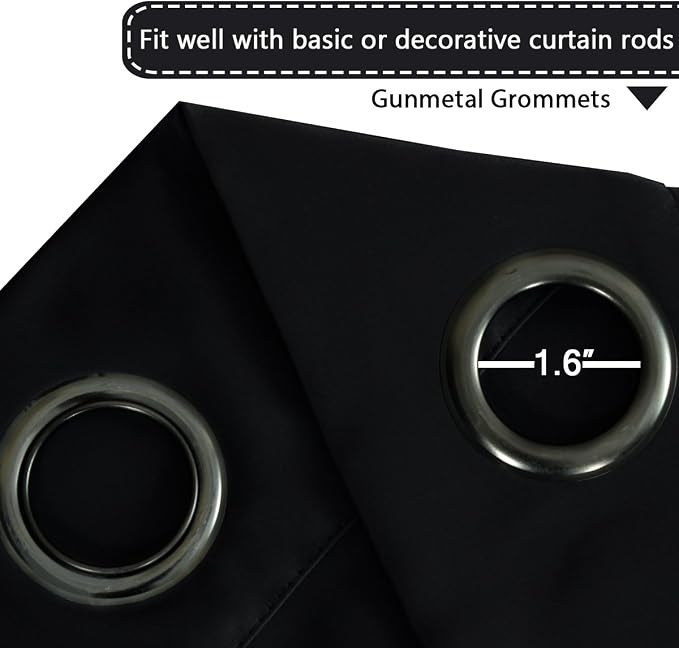 H.VERSAILTEX Blackout Patio Curtains 100 x 108 Inches - Image 3