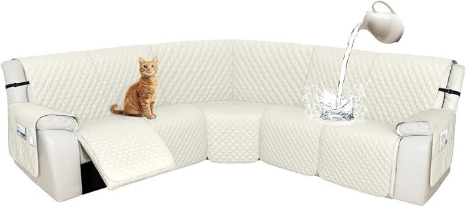 Arfntevss Recliner Sectional Couch Covers 1OO% Waterproof L Shape Sofa Cover by Arfntevss