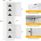 YAUWOH 2-Door Metal Storage Cabinet, Tall Slim Pantry Organizer - Image 3