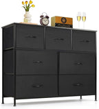 7-Drawer Dresser for Bedroom, Anti-Tip Wide Storage Organizer Fabric Chest of by SageNest