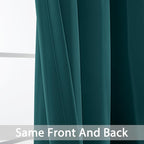 Yakamok Room Darkening Curtains 52x96 inch Length Dark Teal-Living Room | 2 - Image 3