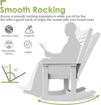 GREENVINES Outdoor Rocking Chairs | Set of 4 | Porch Rocker | HDPE Plastic | - Image 4