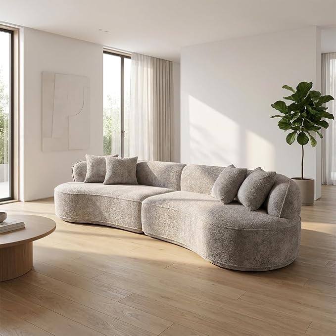 Compressed C-Shaped Sectional Sofa, 2-Box Easy Delivery, No Tools Assembly - Image 6
