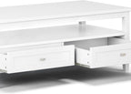 SIMPLIHOME Warm Shaker Solid Wood Transitional-Style 48-inch Wide Coffee Table - Image 10