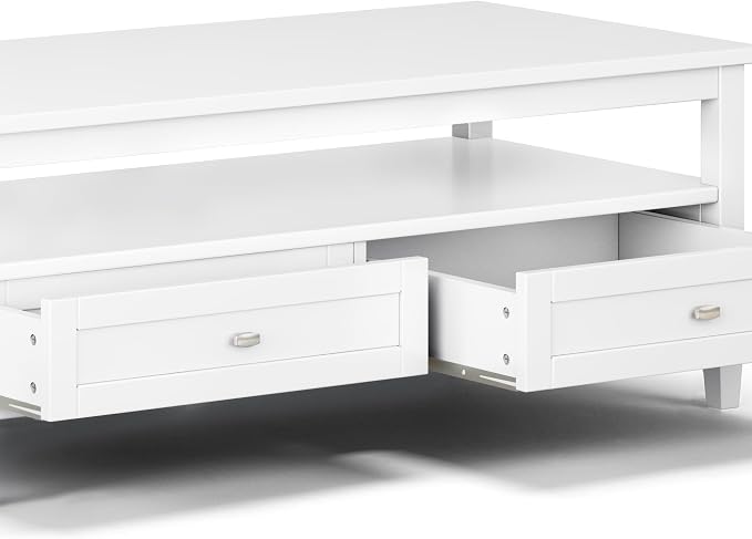 SIMPLIHOME Warm Shaker Solid Wood Transitional-Style 48-inch Wide Coffee Table - Image 10