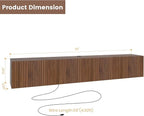 EazeHome 82" Floating TV Stand - Image 9