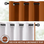 Yakamok Burnt Orange 100% Blackout Curtains 84 Inches Long 50" Wide 2 PCS | - Image 2
