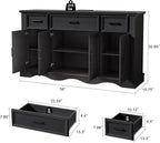 56" Large Wooden Buffet Cabinet - Image 2