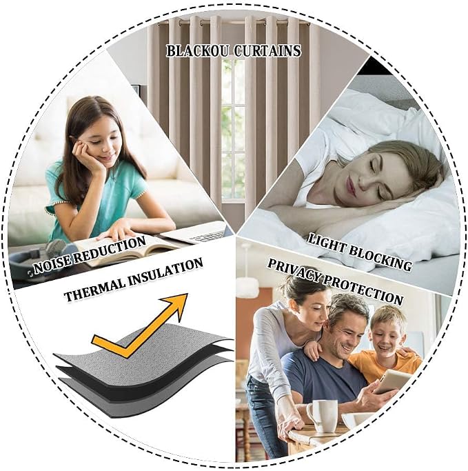 MIULEE 100% Blackout Linen Curtains - Image 7