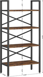 Homeiju 4 Tier Bookshelf 23.6" Width, Kids Bookshelf - Image 3