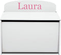 Delta Children Personalized MySize Deluxe Toy Box, Bianca White by DeltaChildren