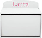 Delta Children Personalized MySize Deluxe Toy Box, Bianca White by DeltaChildren