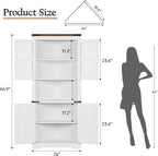 GarveeHome Tall Corner Cabinet, Farmhouse Corner Storage Cabinet - Image 2