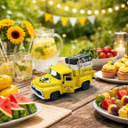 5.7in Bee Truck Decor with Sweet Honey Blocks, Yellow Metal Pickup - Image 6