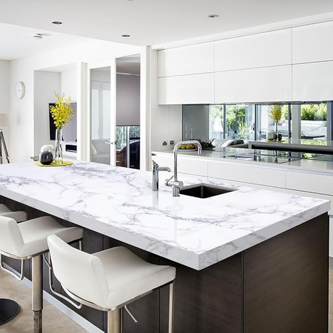 Arthome White Marble Contact Paper - Image 3
