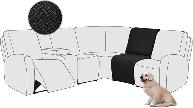 ALIECOM 100% Waterproof Recliner Sectional Couch Covers L Shape Stretch Corner by ALIECOM