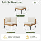 Aoxun 10 Piece Patio Furniture Set, 10 Seats Outdoor Sectional Sofas - Image 7