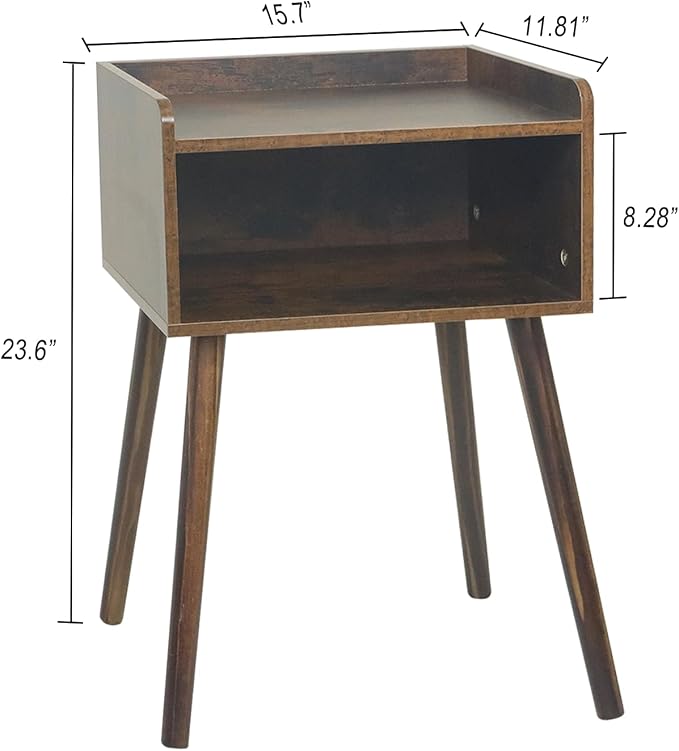 MaxSmeo Nightstand, Mid Century Modern Side Table Bedroom - Image 2