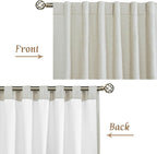 Stone 100% Blackout Linen Curtains 72 Inch - Image 9