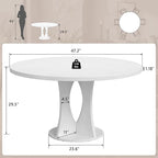 Einhomn 47.2-inch Round Dining Table, Kitchen Table - Image 2