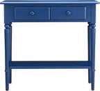Leick Home Coastal Console Table, Solid Wood, 2 Storage Drawers, Bottom Display - Image 4