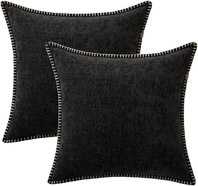 MIULEE Decorative Couch Throw Pillow Covers 18x18 Inch Black 2 Pack | Halloween - Image 6