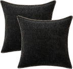 MIULEE Decorative Couch Throw Pillow Covers 18x18 Inch Black 2 Pack | Halloween - Image 6